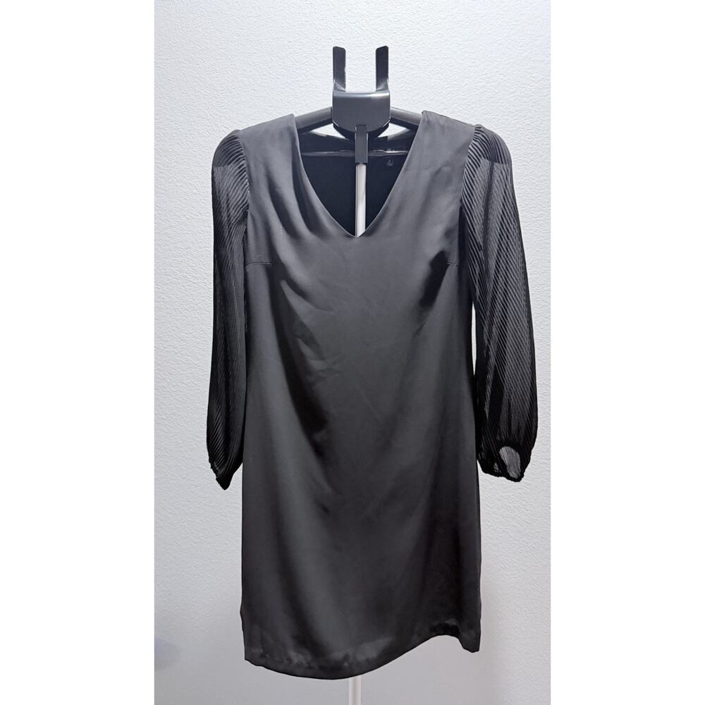 Sam Edelman Women’s Black Dress Size 0 Long See Through Sleeves Perfect Cond